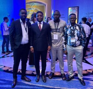 KGR team taking a photo with Sammy Gyamfi at the Dubai Gold Conference 2025