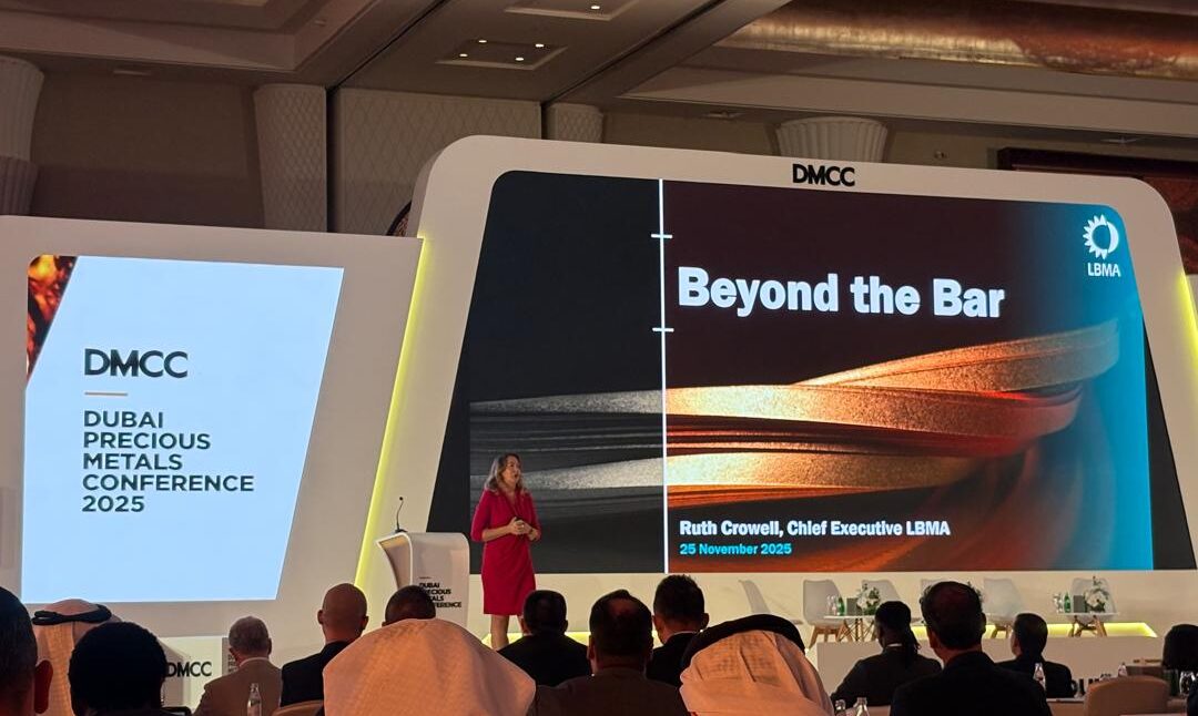 Business leaders discussing gold market insights at DGC 2025
